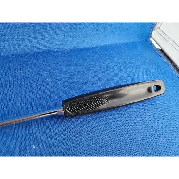 Vintage Foley Stainless Steel (USA) Slotted Serving Spoon w/Black Handle - 11" - Picture 2 of 8